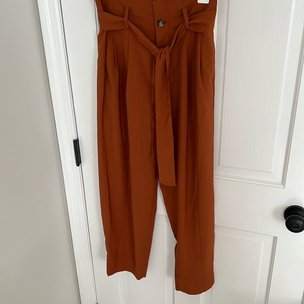 Madewell Terra Cotta Paperbag Waist Trousers Pants Sz 00